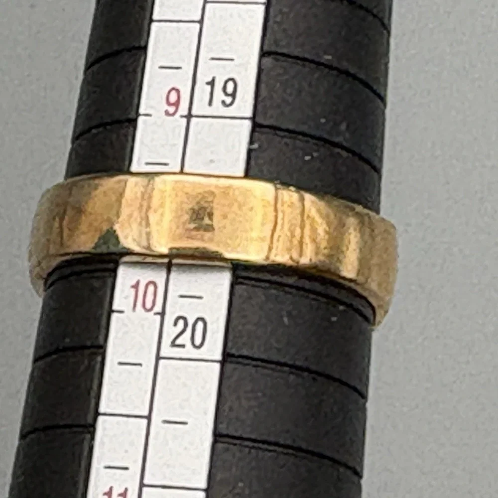 Vintage Mens 10k Gold Filled Ring Clear Stone 9.75 MCM Bold Statement 9.58g